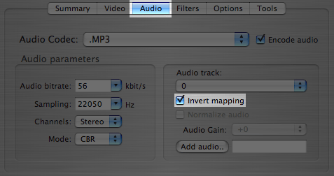 Invert Mapping (ffmpegX)